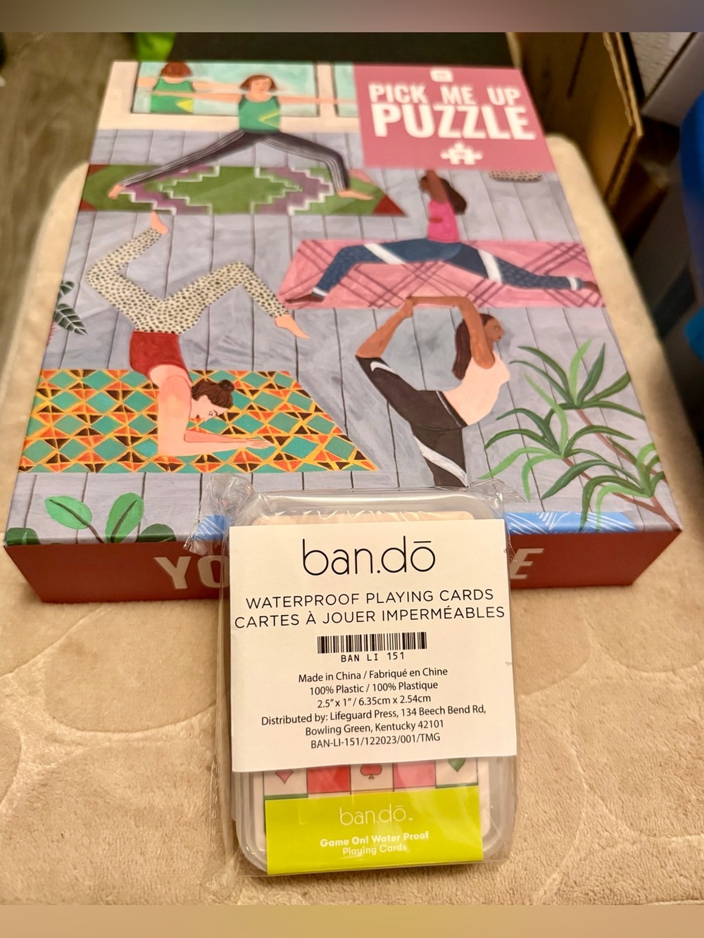 ban.do Waterproof Playing Cards and Talking Table Yoga 500 pcs Puzzle NEW